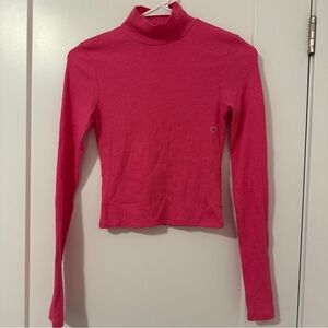 NWOT American Eagle Hot Pink Ribbed Turtleneck Size XS Women’s